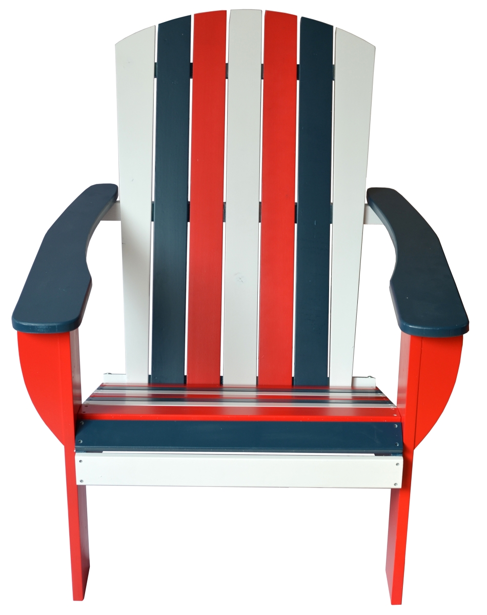 -AC-US-T  Riverstone Solid Cedar Adirondack Extra Wide Chair with build in bottle opener &  matching folding table   - Spirit of America