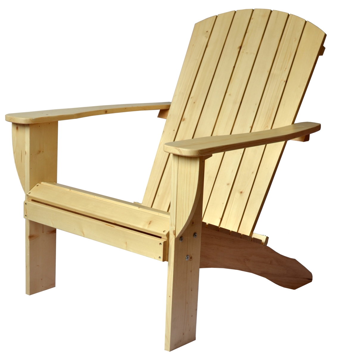Riverstone Solid Cedar Adirondack Extra Wide Chair with build in bottle opener &  matching folding table   - Unfinished