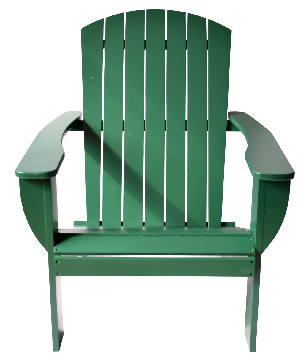 Riverstone Solid Cedar Adirondack Extra Wide Chair with build in bottle opener &  matching folding table   - Forest Green