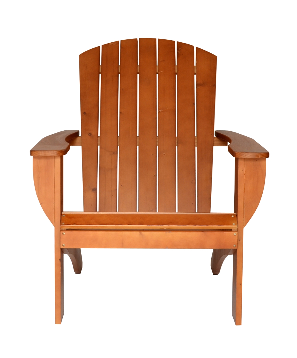 Riverstone Solid Cedar Adirondack Extra Wide Chair with build in bottle opener &  matching folding table   - Redwood