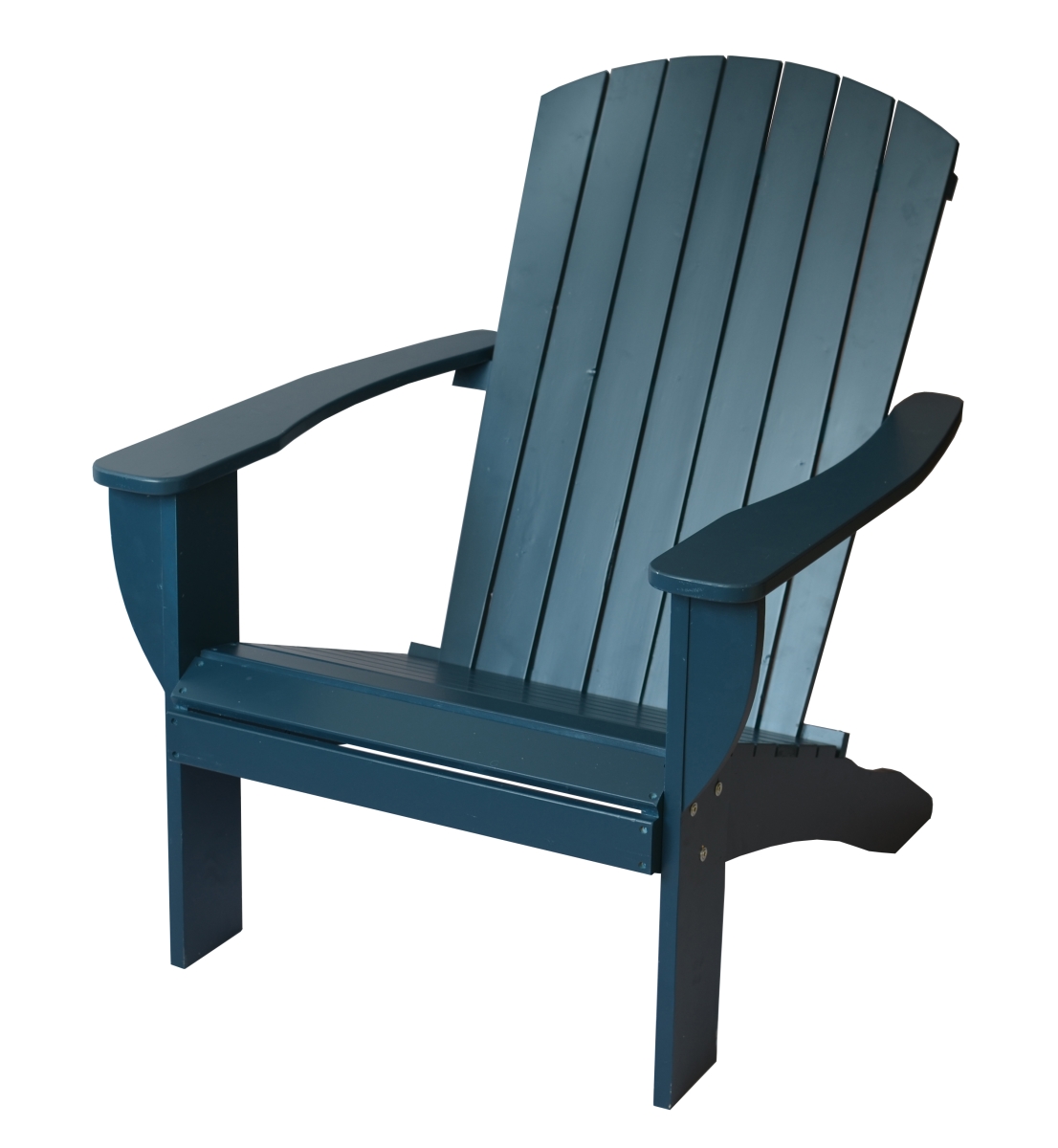-AC-NB-T Riverstone Solid Cedar Adirondack Extra Wide Chair with build in bottle opener &  matching folding table   - Navy