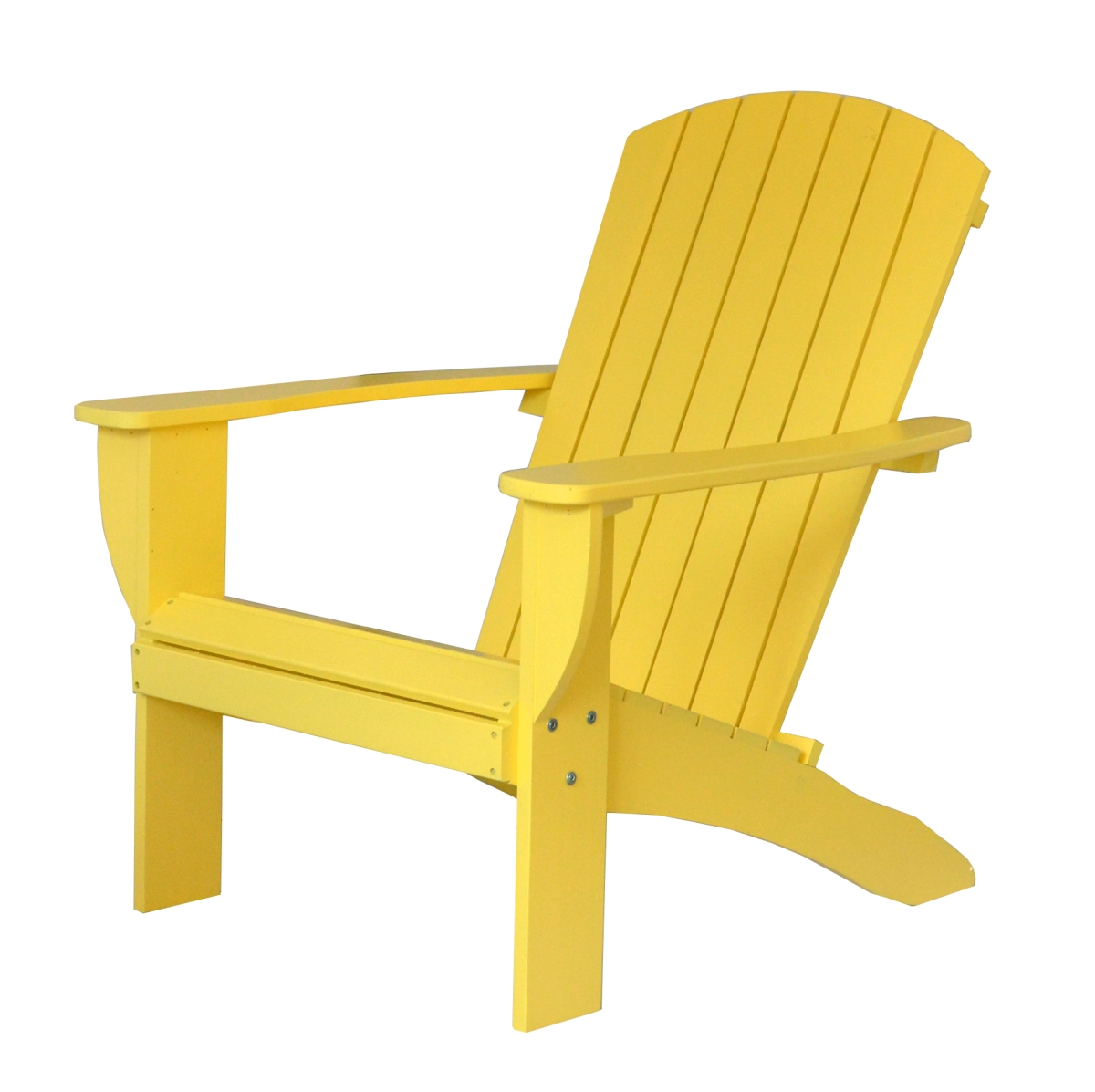 -AC-YE-T  Riverstone Solid Cedar Adirondack Extra Wide Chair with build in bottle opener &  matching folding table   - Yellow