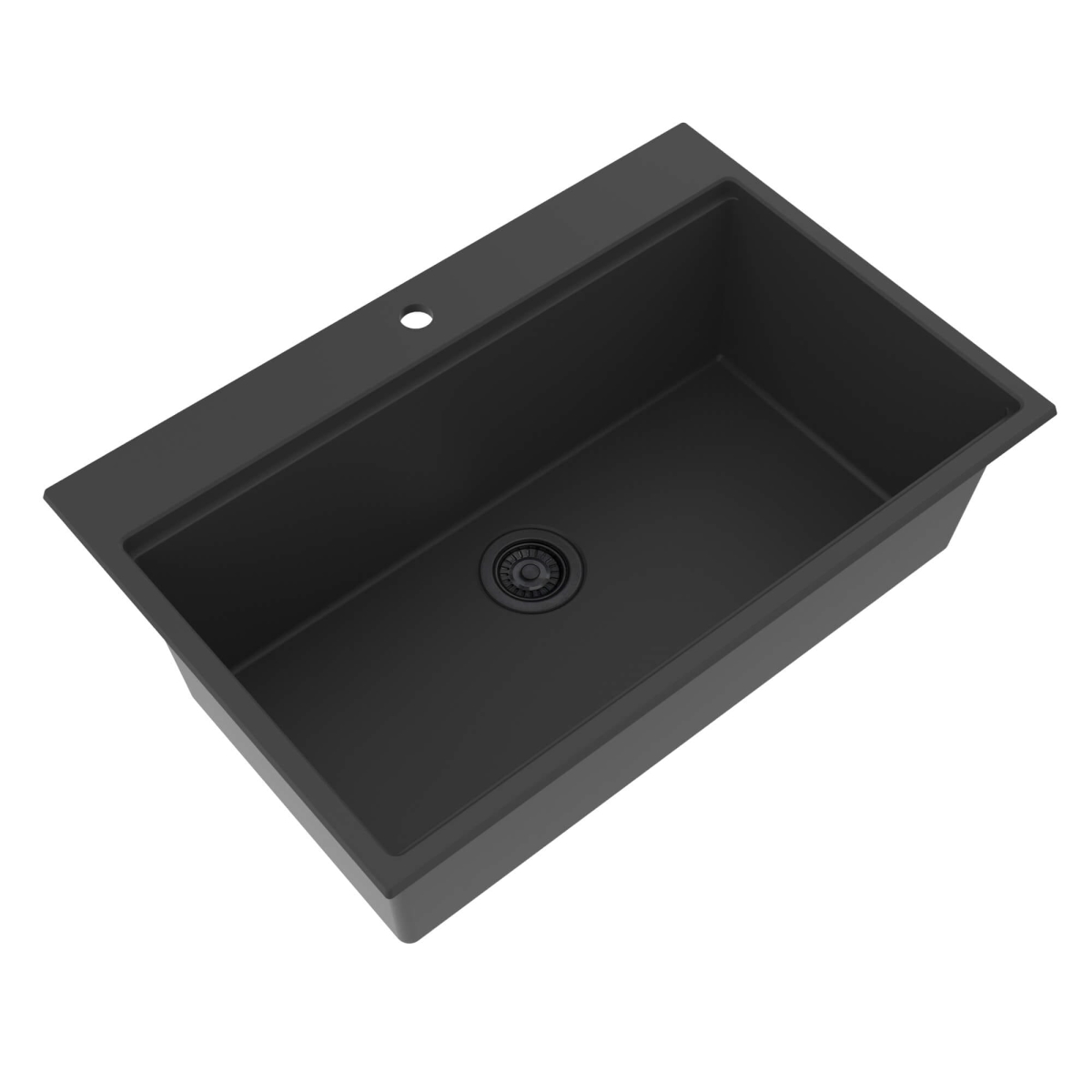 Picture of Ruvati RVG1325CK 33 in. Epi Rock Workstation Top Mount Kitchen Sink&#44; Charcoal Black