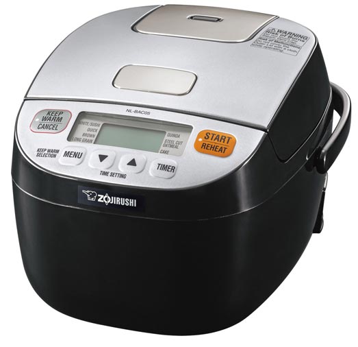 Picture of Zojirushi NLBAC05 Micom Black & Silver 3 Cup Rice Cooker & Warmer