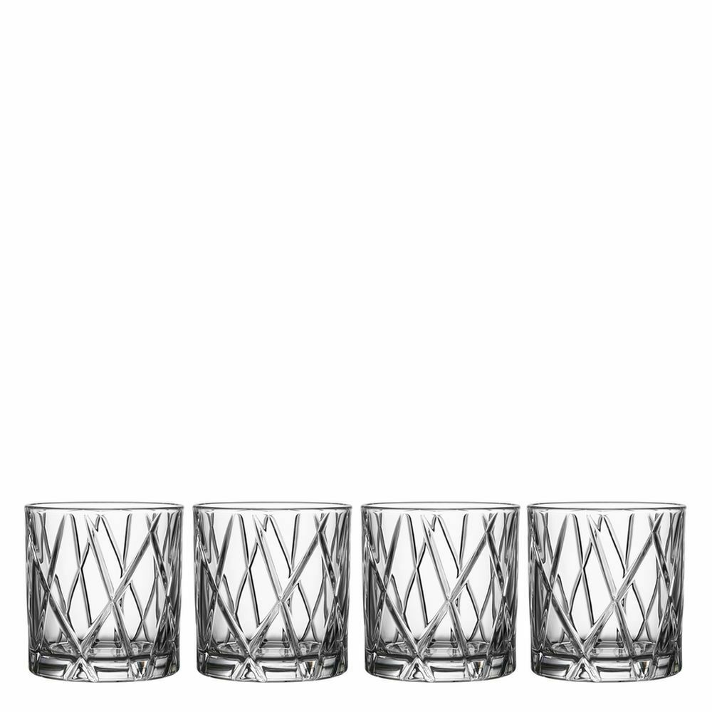 Picture of Orrefors 6310341 City Double Old Fashion Glass&#44; Clear - Set of 4