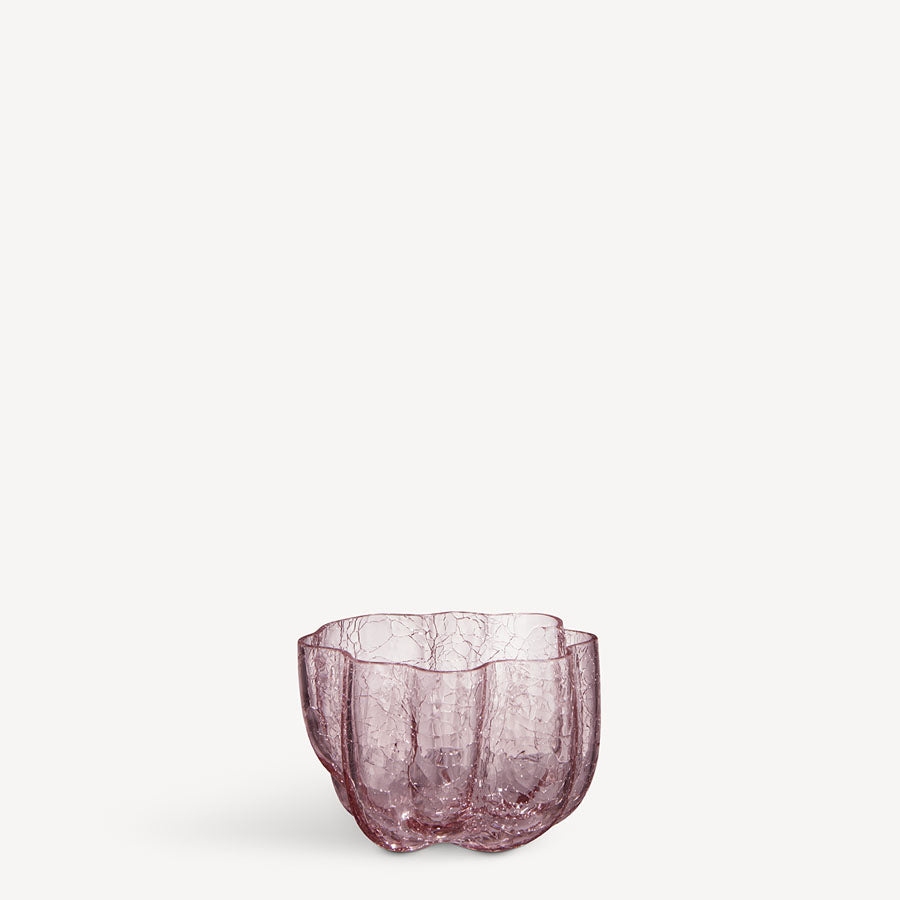 Picture of KostaBoda 7062425 Crackle Bowl-Votive - Pink