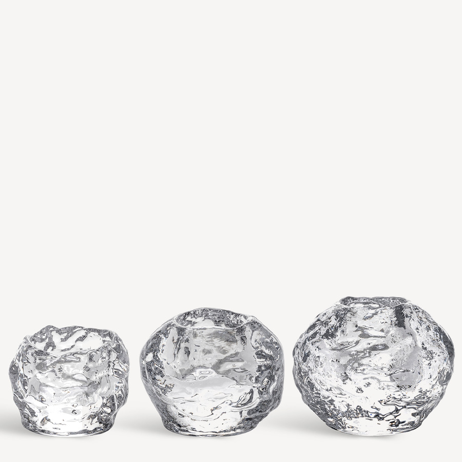 Picture of KostaBoda 7067354 Snowball Votive - Pack of 3