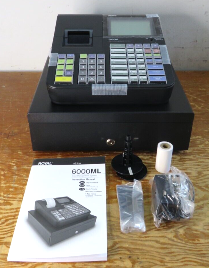 89404R 6000 ml Electronic Cash Register, Black