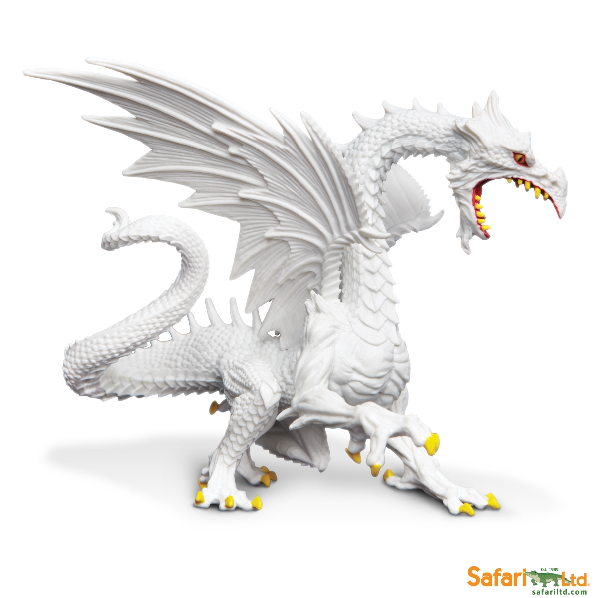 Safari  Glow-In-The-Dark Snow Dragon Figurine, Multi Color