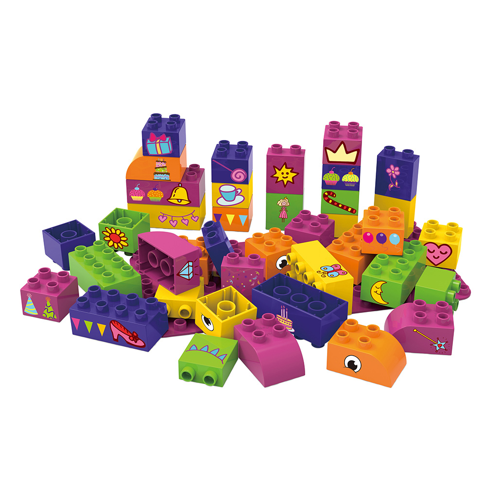 Picture of Safari 100623 Educational Blocks with Baseplate - Girls&#44; Multi Color