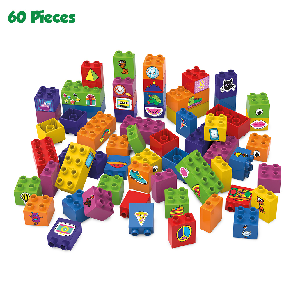 Picture of Safari 100628 Learning to Build Set - 60 Blocks&#44; Multi Color