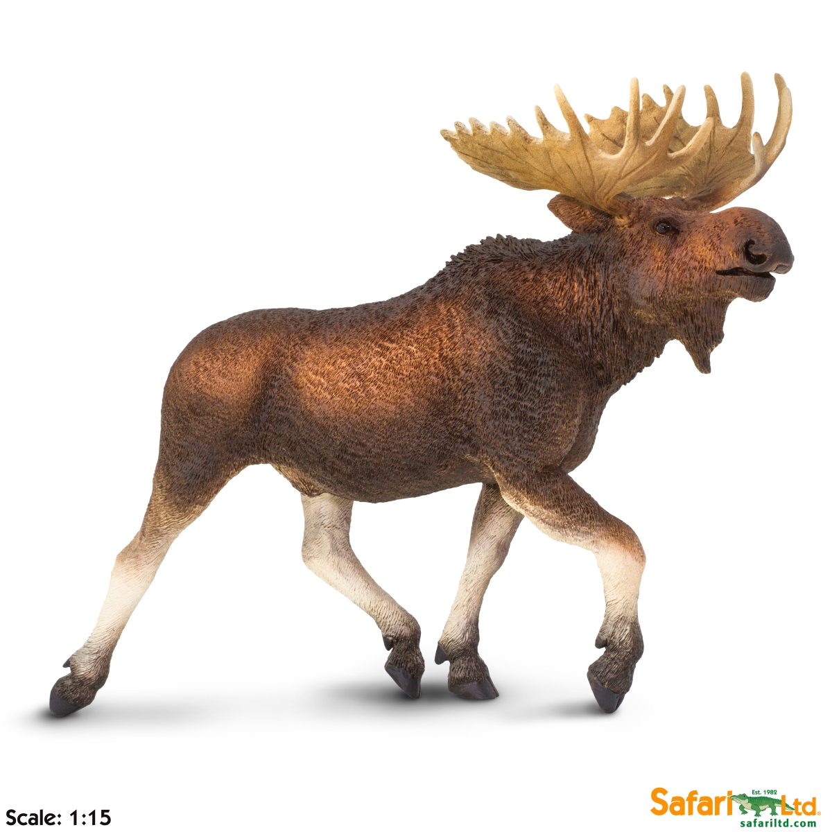 Safari  Moose Figurine, Multi Color