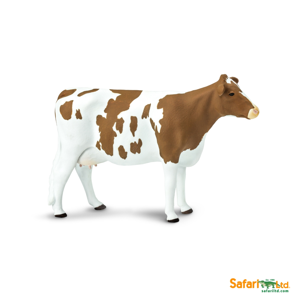 Safari  Ayrshire Cow Figurine, Multi Color