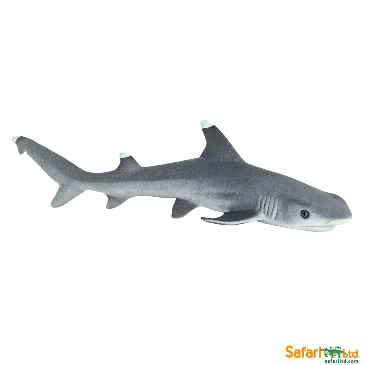 Picture of Safari 100100 Whitetip Reef Shark Figurine, Multi Color