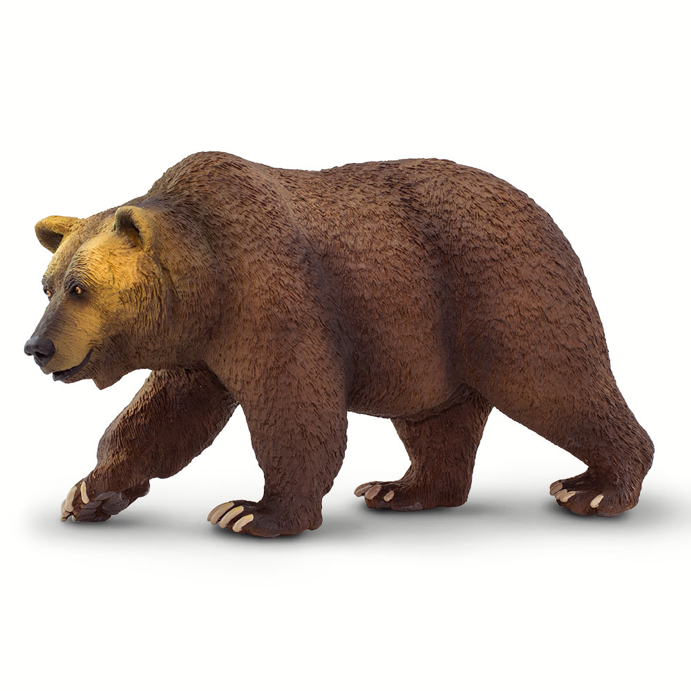 Safari  Grizzly Bear Figurine, Multi Color