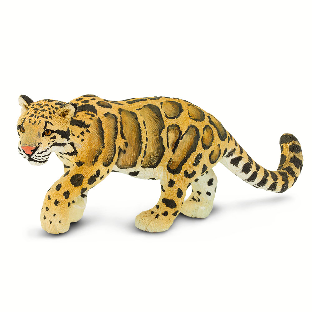 Safari  Clouded Leopard Figurine, Multi Color