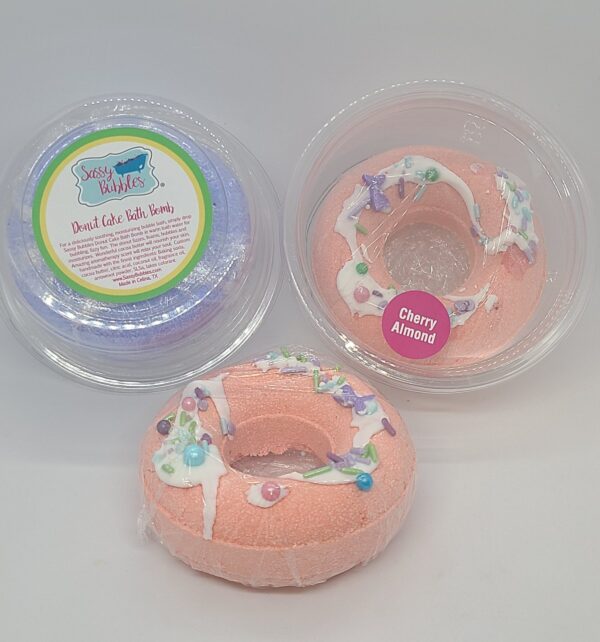 Cherry Almond Bath Bomb Donut