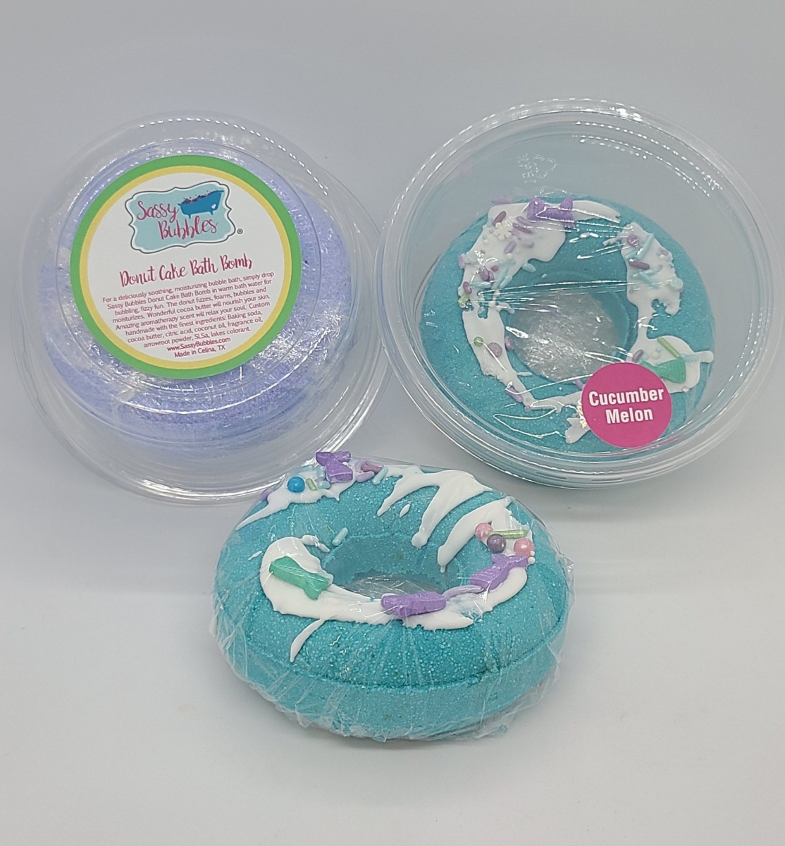 Cucumber & Melon Bath Bomb Donut
