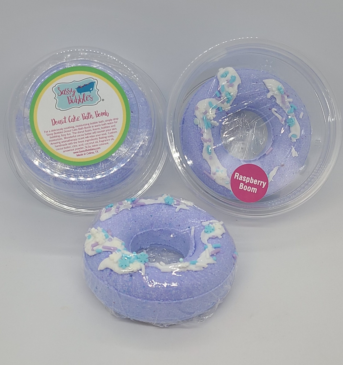 Raspberry Boom Bath Bomb Donut