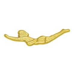 Picture of Simba CL058 1.5 in. Chenille Swimmer Female Lapel Pin&#44; Bright Gold