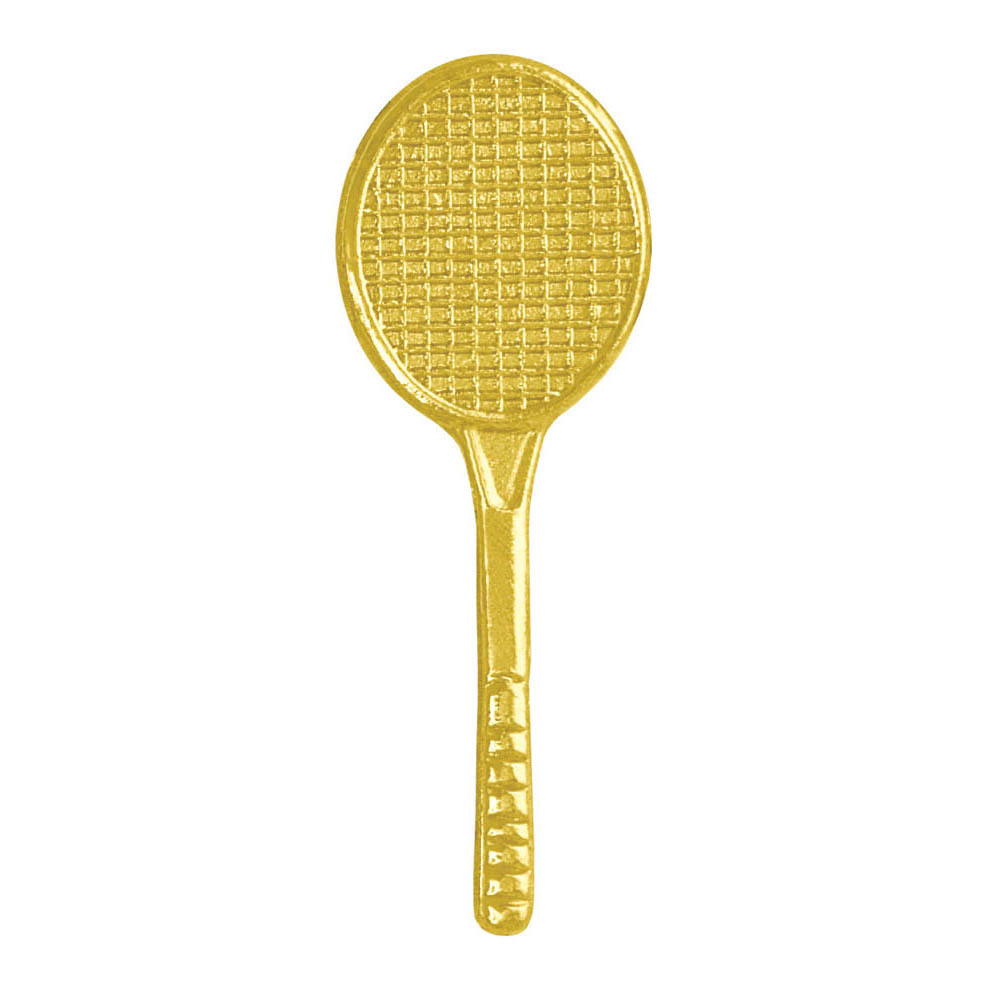Picture of Simba CL067 1.5 in. Chenille Tennis Racket Lapel Pin&#44; Bright Gold