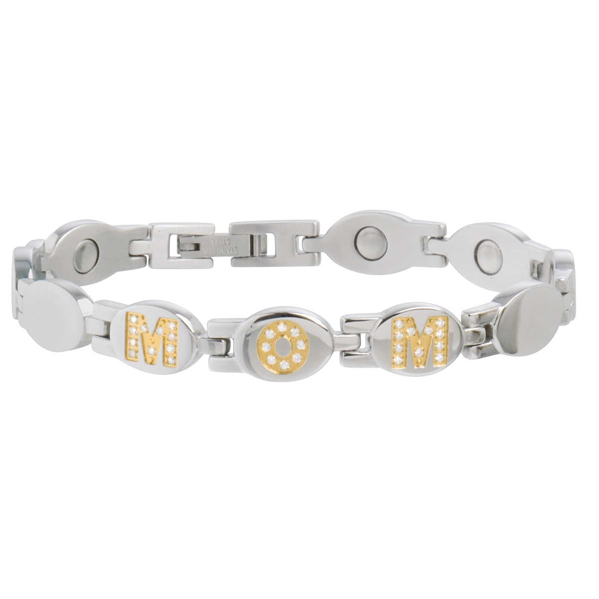 20680 Mom Gold Gem Magnetic Bracelet - Extra Large