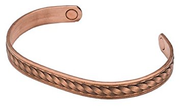 Rope Magnetic Wristband - Copper, Large