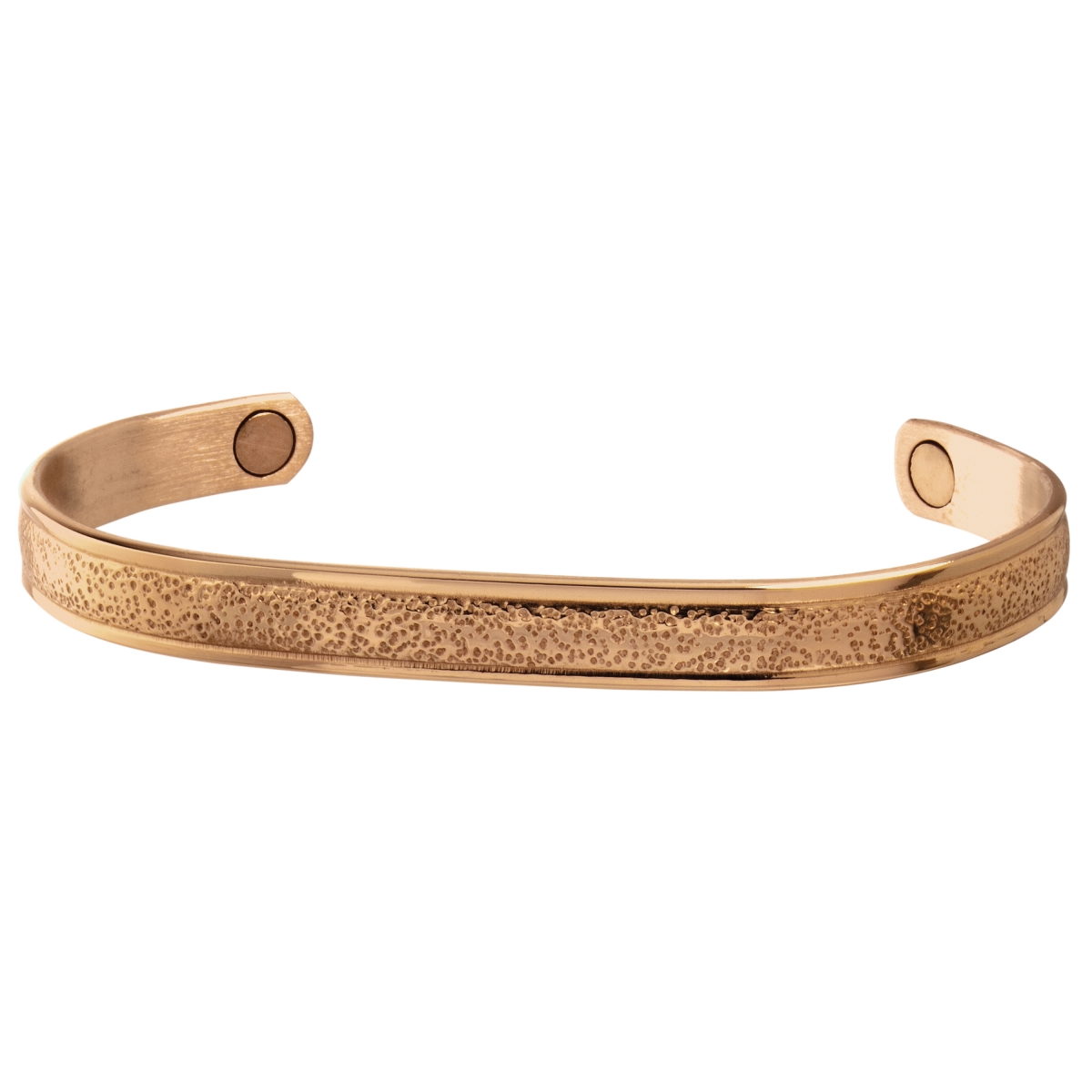 53960 Pebbled Copper Magnetic Wristband - Medium