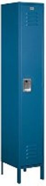 S-51165BL-U 6 ft. x 15 in. Extra Wide See-Through Unassembled Metal Locker, Blue - 1 Wide