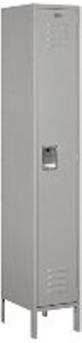 6 ft. x 15 in. Extra Wide See-Through Unassembled Metal Locker - Gray - 1 Wide