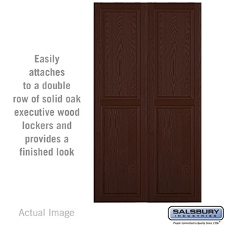 Picture of Salsbury 11147DRK 24 in. Double End Side Panel for Solid Executive Wood Locker - Dark Oak