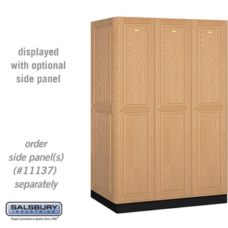 Picture of Salsbury 11364LGT 16 in. Single Tier Solid Executive Wood Locker, Light Oak - 6 ft. x 3 x 24 in.
