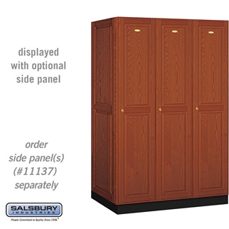 Picture of Salsbury 11364MED 16 in. Single Tier Solid Executive Wood Locker, Medium Oak - 6 ft. x 3 x 24 in.