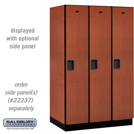21364CHE 15 in. Wide Single Tier Designer Wood Locker with 3 Wide, Cherry - 6 ft. x 24 in.