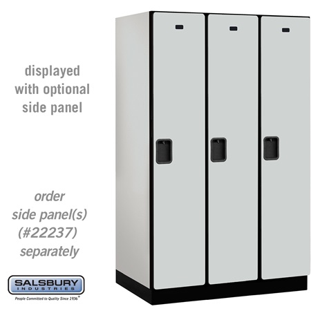 21364GRY 15 in. Wide Single Tier Designer Wood Locker with 3 Wide, Gray - 6 ft. x 24 in.