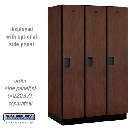 21364MAH 15 in. Wide Single Tier Designer Wood Locker with 3 Wide, Mahogany - 6 ft. x 24 in.