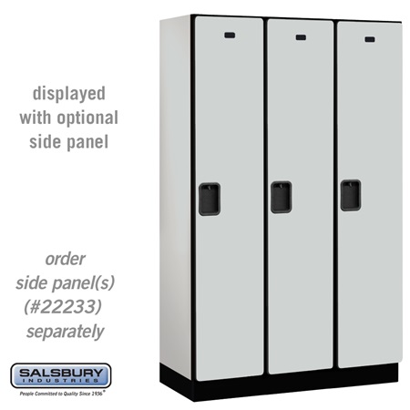 21368GRY 15 in. Wide Single Tier Designer Wood Locker with 3 Wide, Gray - 6 ft. x 18 in.