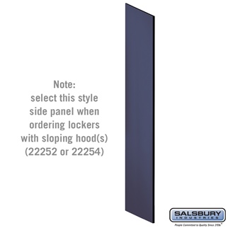 22236BLU 21 in. Side Panel for Extra Wide Designer Wood Locker with Sloping Hood, Blue