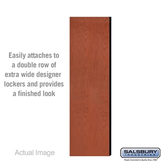 22243CHE 18 in. Double End Side Panel for Extra Wide Designer Wood Locker without Sloping Hood, Cherry