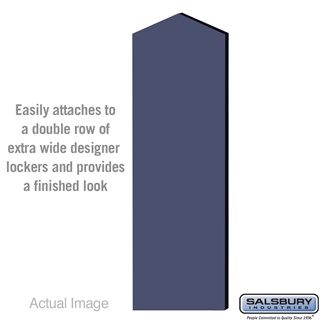 22246BLU 21 in. Double End Side Panel for Extra Wide Designer Wood Locker with Sloping Hood, Blue