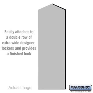 22246GRY 21 in. Double End Side Panel for Extra Wide Designer Wood Locker with Sloping Hood, Gray