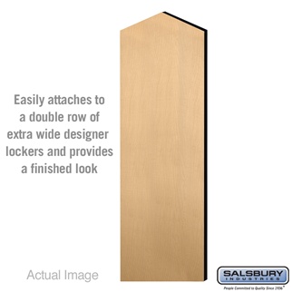 22246MAP 21 in. Double End Side Panel for Extra Wide Designer Wood Locker with Sloping Hood, Maple