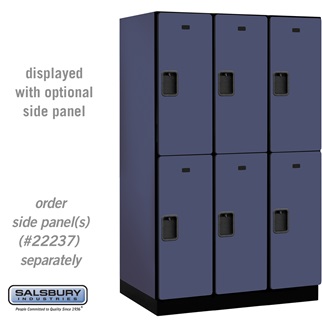 22364BLU 15 in. Double Tier Designer Wood Locker, Blue - 3 x 6 ft. x 24 in.