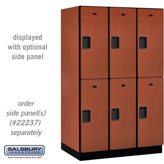 22364CHE 15 in. Double Tier Designer Wood Locker, Cherry - 3 x 6 ft. x 24 in.