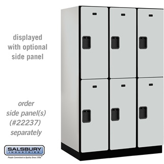 22364GRY 15 in. Double Tier Designer Wood Locker, Gray - 3 x 6 ft. x 24 in.