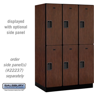 22364MAH 15 in. Double Tier Designer Wood Locker, Mahogany - 3 x 6 ft. x 24 in.