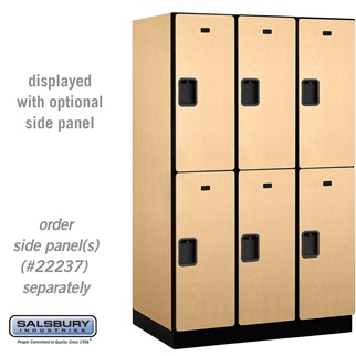 22364MAP 15 in. Double Tier Designer Wood Locker, Maple - 3 x 6 ft. x 24 in.