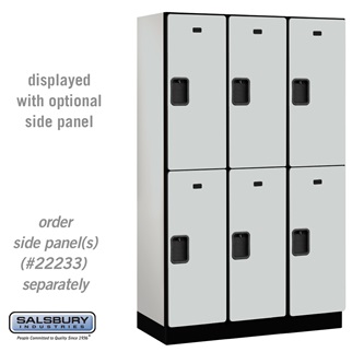 22368GRY 15 in. Double Tier Designer Wood Locker, Gray - 3 x 6 ft. x 18 in.