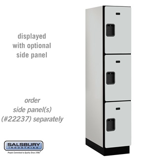 23164GRY 15 in. Triple Tier Designer Wood Locker, Gray - 1 x 6 ft. x 24 in.