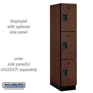 23164MAH 15 in. Triple Tier Designer Wood Locker, Mahogany - 1 x 6 ft. x 24 in.
